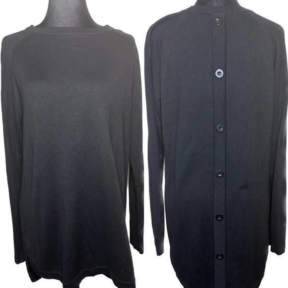 Wantable Sweaters - Wantable Black Button Back Sweater Size M 0364
